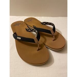 Cushion by‎ Reef Flip Flops Women's Size 11 Black Beach Water Shoes Sandals